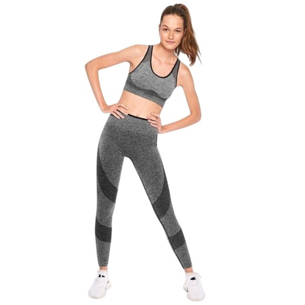PINK Victoria's Secret Seamless High Waist Full Length Tight in Gray Size XS NWT